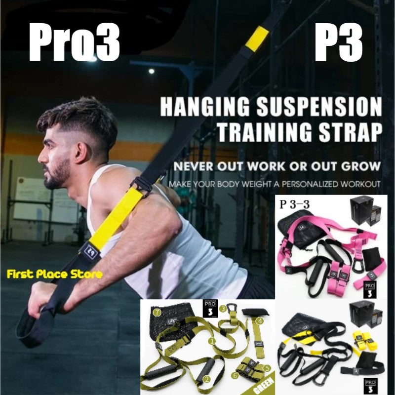 Hanging Suspension Training Strap/Resistance Belt Set Pro3 P 3/TRX PRO Suspension Training Kit