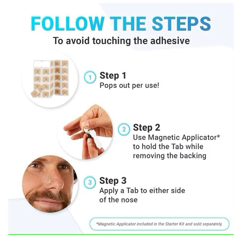 Magnetic Nasal Breathing Dilators Kits Sport Nasal Dilator Boost Oxygen Intake, Reduce Snoring, Breathing Refill Nose Clip