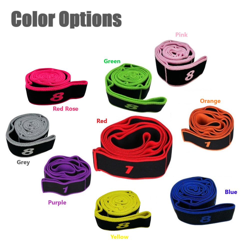 Pilates Yoga Stretch straps Resistance Loop Bands Fitness Bands Tension Band Elastic Band Yoga Pull Strap Stretch Belt Resistance Bands (First Place)