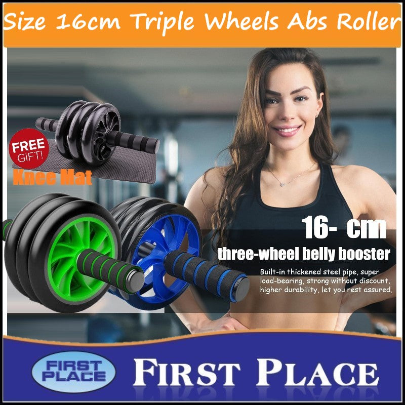 16cm triple wheels/ abdominal muscle wheel/ Abs Wheel – First Place