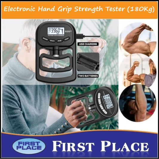 Hand Dynamometer Grip Strength Trainer - Electronic Hand Grip Strength Tester Grip Strengthener Hand Exerciser Meter Digital Hand Grip Training Gauge