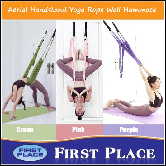 Aerial Yoga Handstand Yoga Rope Wall Hammock/ Swing Handstand Anti Gravity Strap Fitness Stretching Band/Home Lower Back Auxiliary Training Band