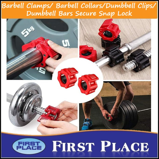 Barbell Clamps, 2 PCS Weight Lifting Bar Clips, Quick Release Barbell Collars Weight Bar Clamp for Workout Weightlifting