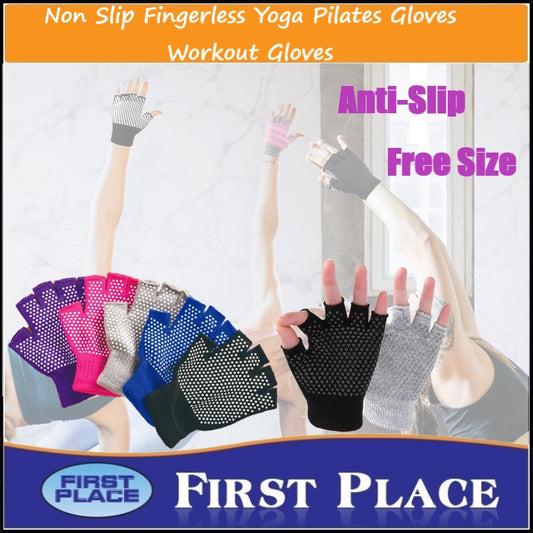 Non Slip Yoga gloves for Women, Toeless Anti-skid Pilates, Barre, Ballet, Bikram Workout gloves