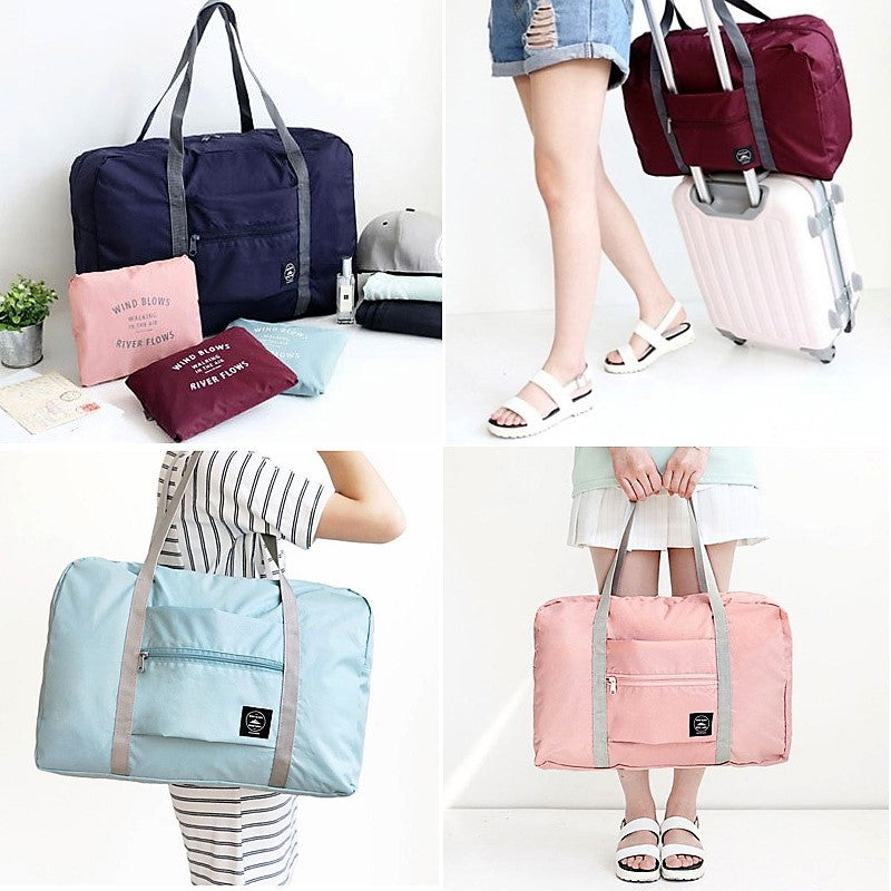 Foldable Travel Duffel Bag/Sport Totes/Shoulder Shopping Bag/Luggage Bag/Nylon Bag /Waterproof Handbag/ Shoulder Bag for Sport Weekend Shopping Luggage Bag(First Place)  Gym Sports Bag