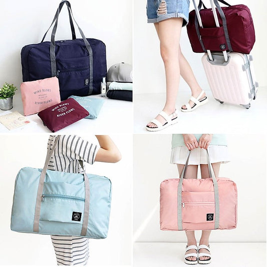 Foldable Travel Duffel Bag/Sport Totes/Shoulder Shopping Bag/Luggage Bag/Nylon Bag /Waterproof Handbag/ Shoulder Bag for Sport Weekend Shopping Luggage Bag(First Place)  Gym Sports Bag