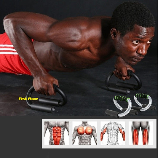 Push Up Bar Stand/ Press Up Bar Pair With Non-slip Foam Handle/Push-up Support Steel Chest Muscle Training Arm Muscles Exercise Training S-type Push-ups Home Fitness Equipment