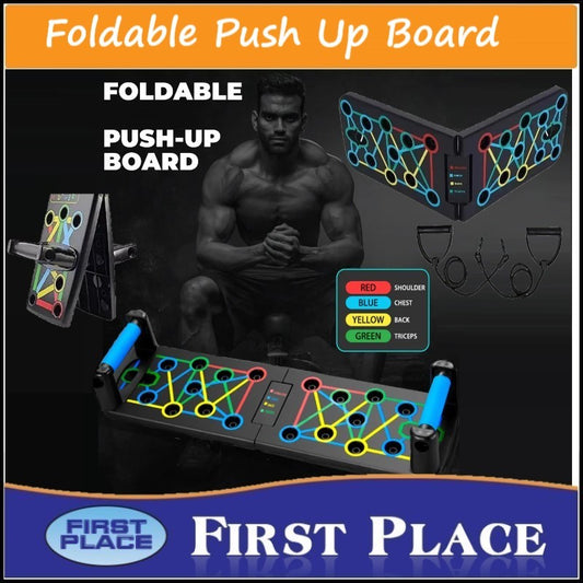 Multifunction Foldable Push Up Board with elastic Band