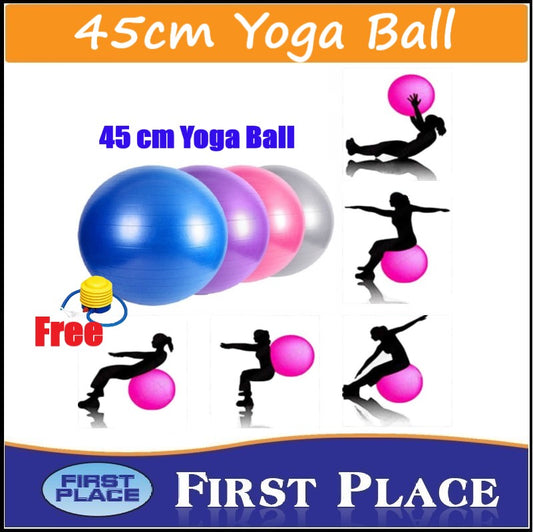 45cm Anti-burst Gym ball/Yoga ball with pump