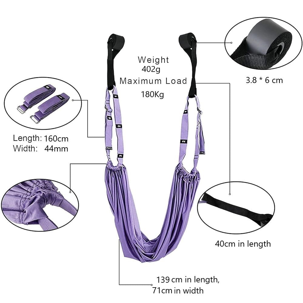 Aerial Yoga Handstand Yoga Rope Wall Hammock/ Swing Handstand Anti Gravity Strap Fitness Stretching Band/Home Lower Back Auxiliary Training Band
