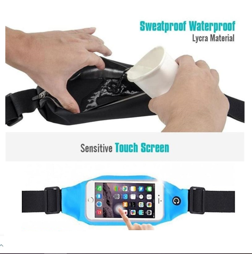 Running Waist Pouch Bag with sensitive screen window