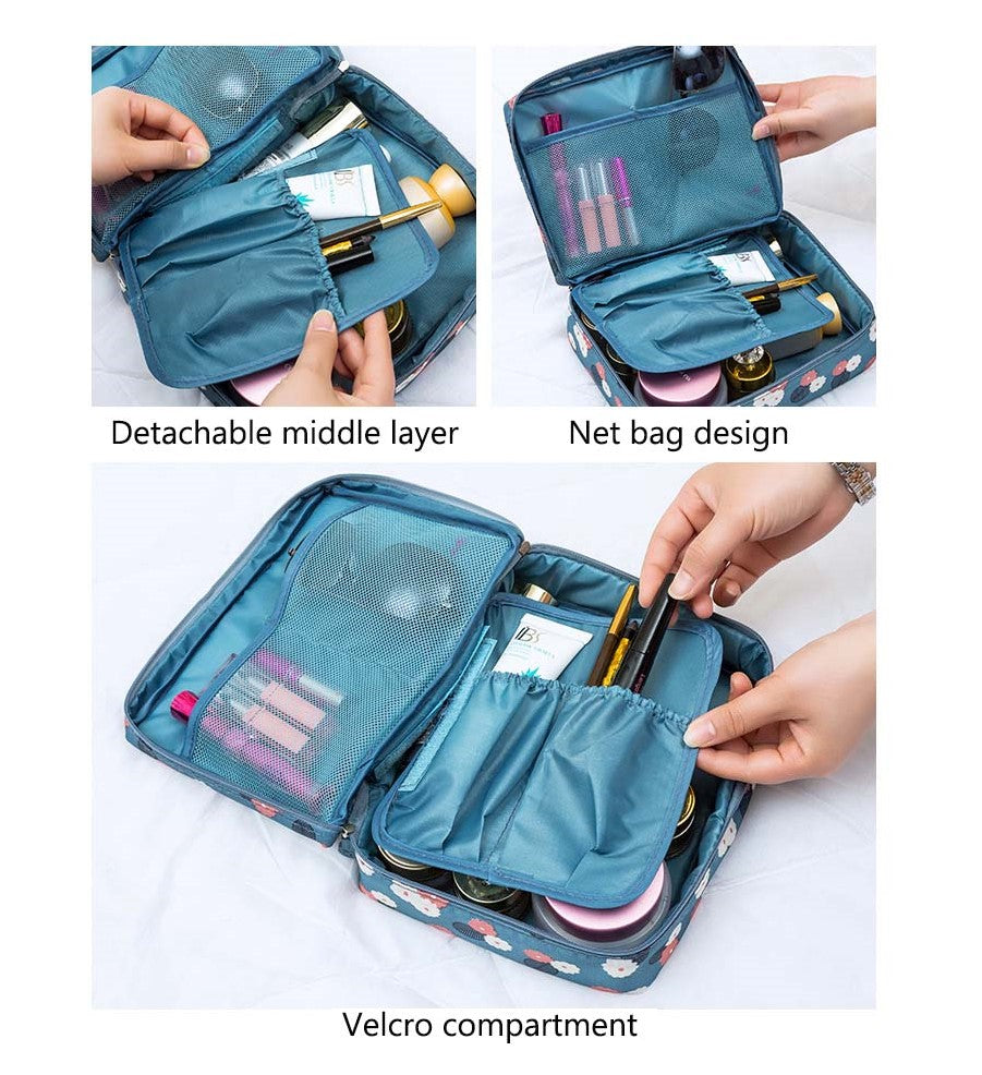 Travel multi functional Cosmetic Bag/Make up Storage Bag/Toiletry Case Wash Bag Organizer(First Place)
