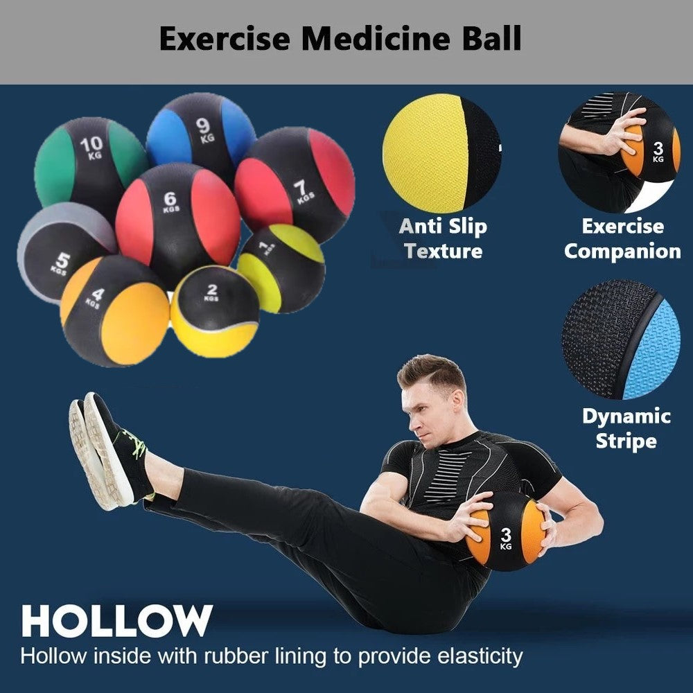 Rubber medicine ball balance ball gravity ball fitness ball solid ball exercise arm strength waist and abdomen rehabilitation training ball