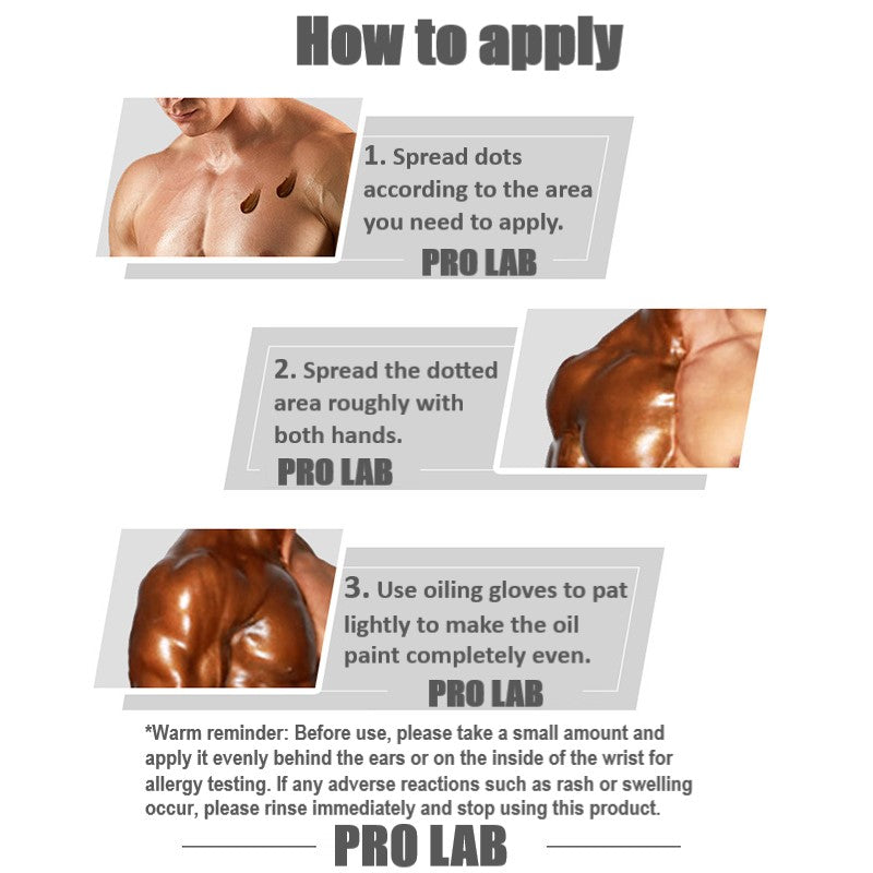 Instant color cream for body building