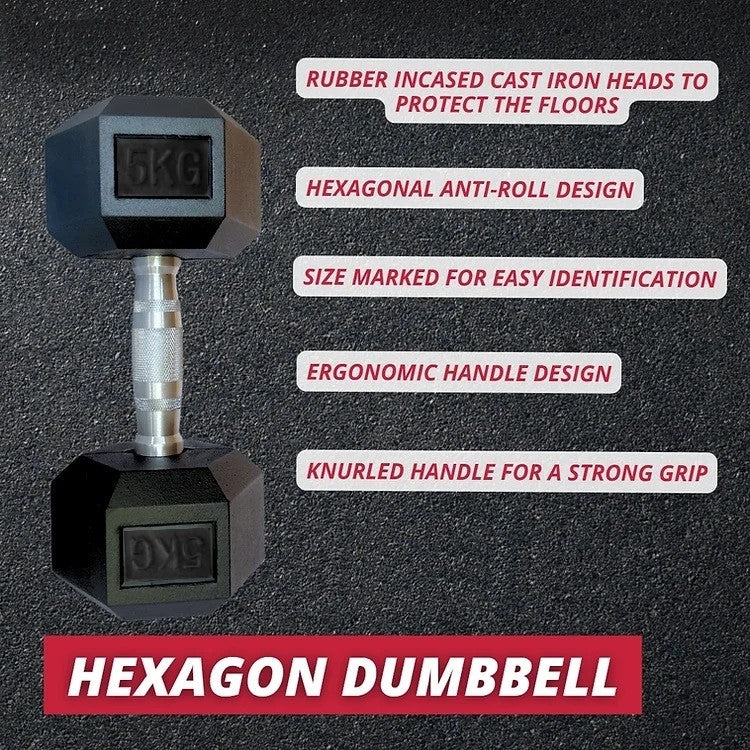 Hex Dumbbell (Sold in Pair) /Dumbbell weights dumb bell set