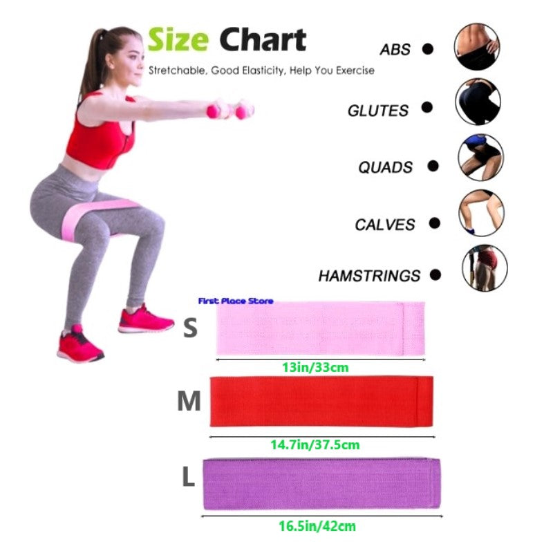 Fabric Elastic Hip resistance band