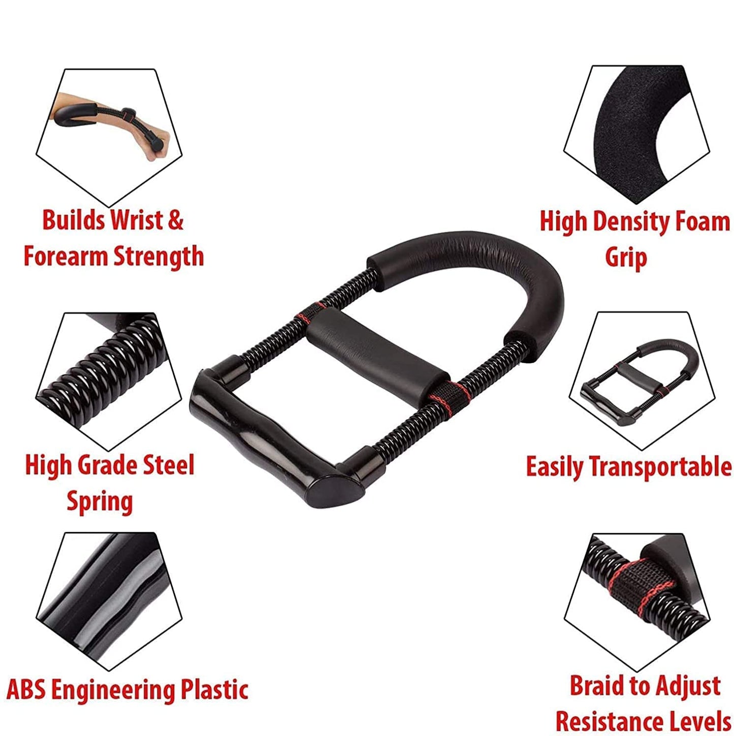 Adjustable resistance level Grip Strength, Forearm Grip Strength Training Device, Strengthen Strength, Wrist Training Device