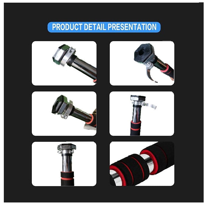 Adjustable Horizontal Pull Up /Chin up Bar with Safety Clip (Length 83cm-130cm)