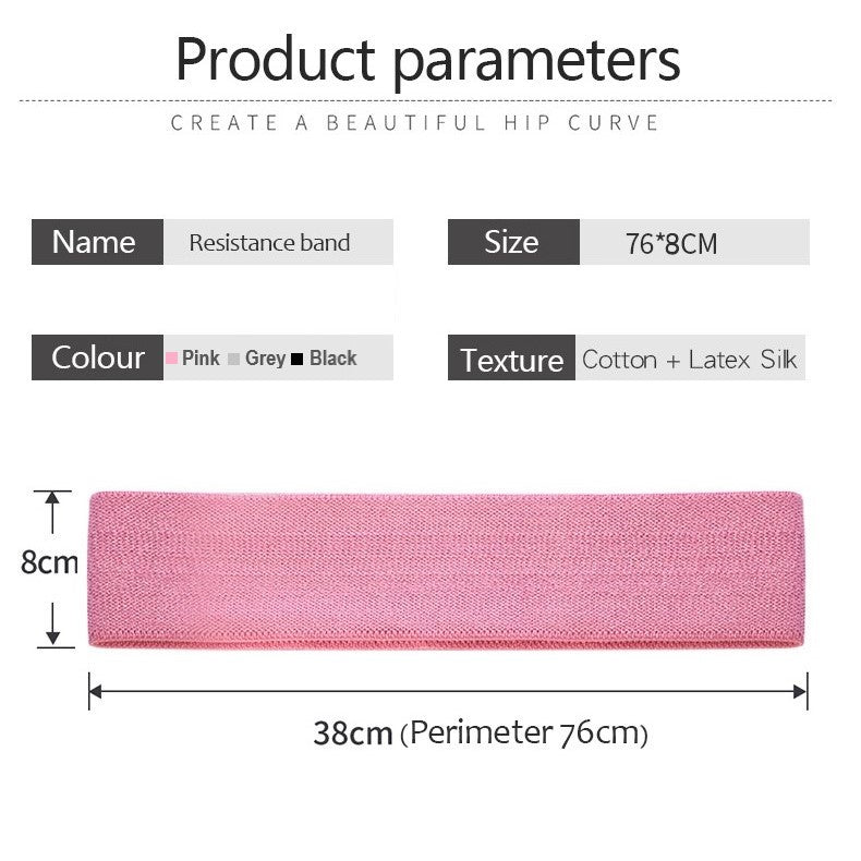 76cm circumference Fabric Elastic Hip resistance band