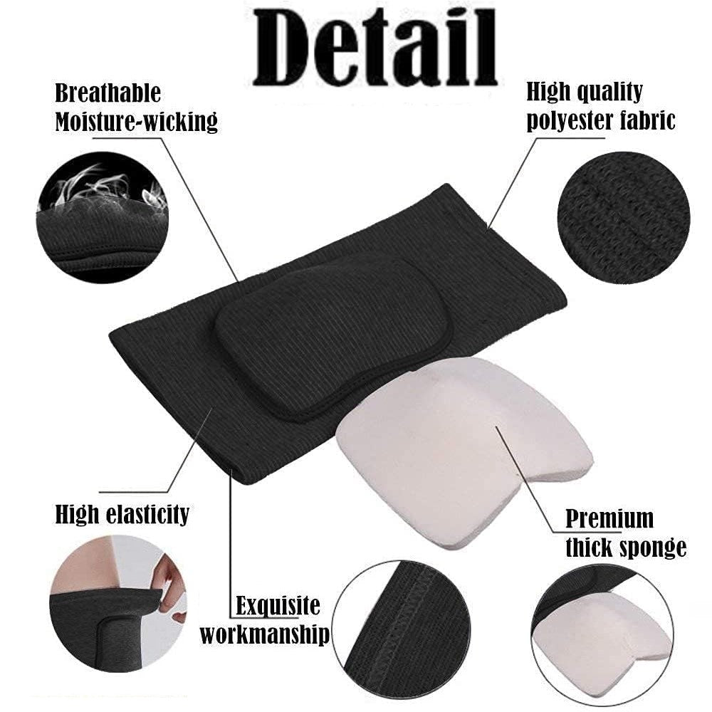 Soft Breathable Knee Brace with Pads/Knee Protective for Volleyball Football Dance Yoga Tennis Running Cycling Workout Climbing