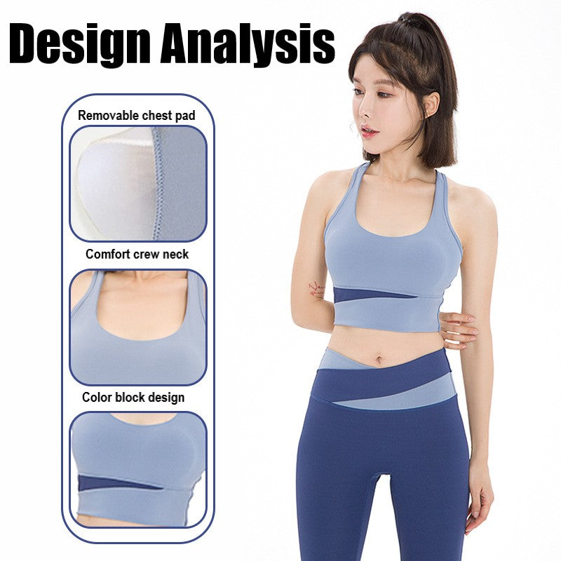 Splicing Design with Two Colors Sportswear (Bra+Pant) for Women/Gym Wear/Sports Bra and short Pant/Short Set