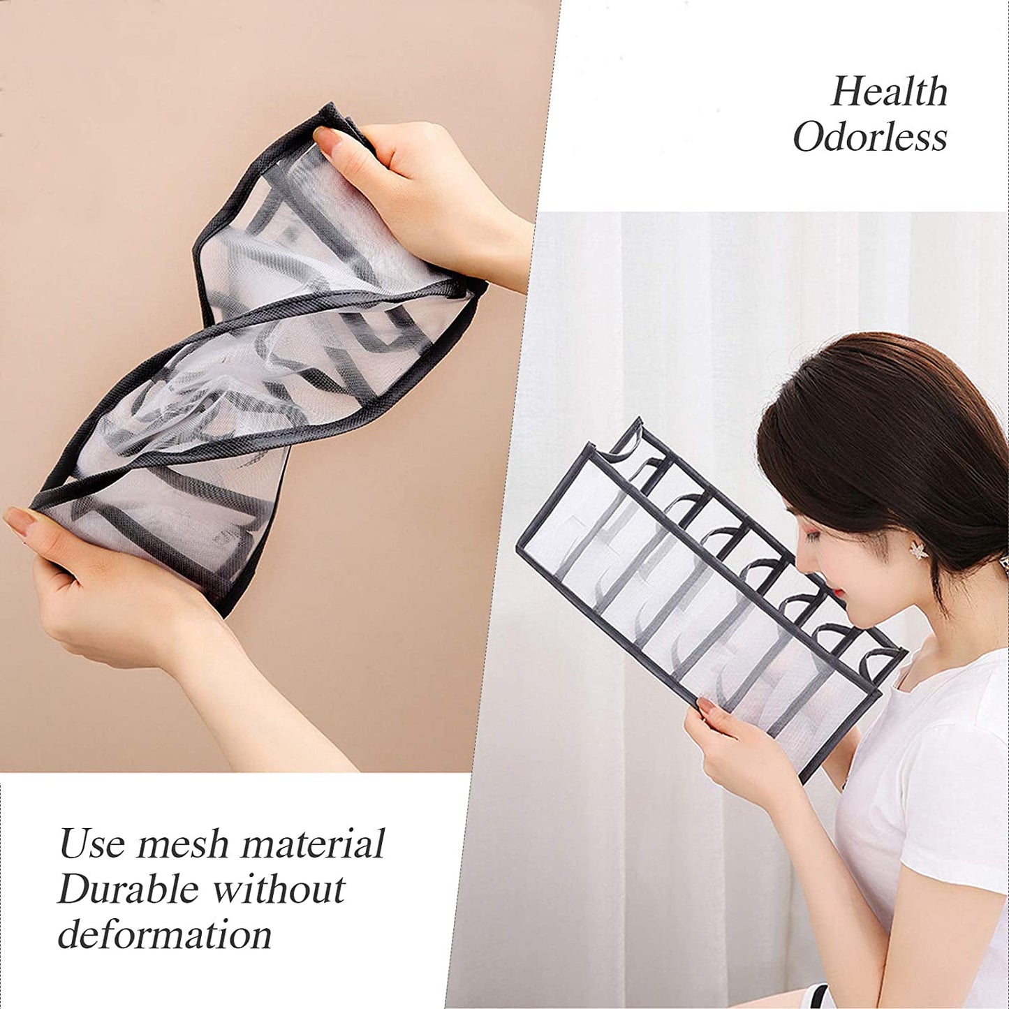 Collapsible Storage Boxes Bra Underwear Closet Organizer Foldable Container Case