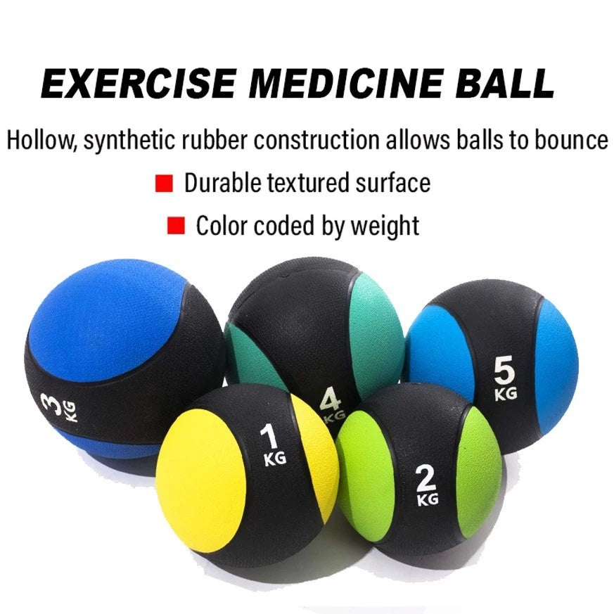 Rubber medicine ball balance ball gravity ball fitness ball solid ball exercise arm strength waist and abdomen rehabilitation training ball