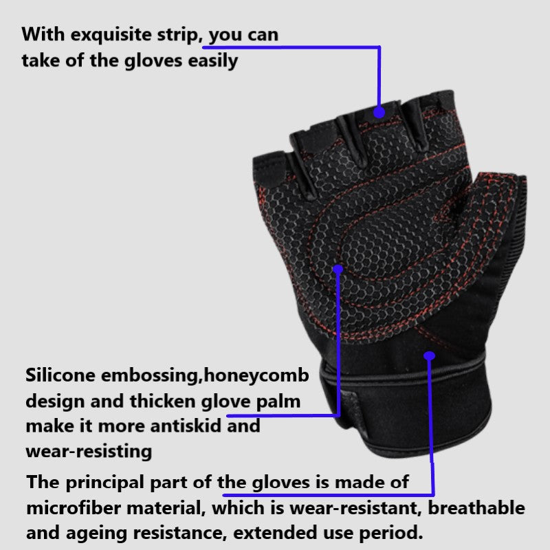 Weightlifting Hand Gloves/Sports Gloves with Wrist Wraps
