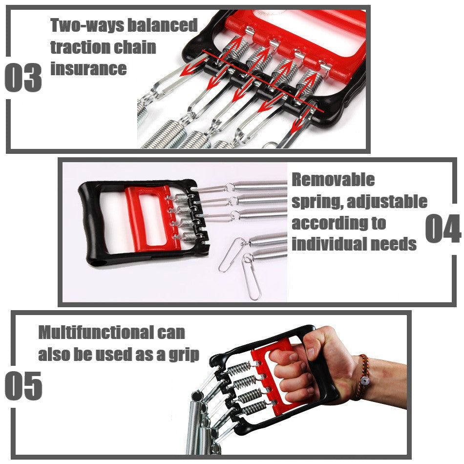 Chest Expander Exercise Resistance Bands Adjustable Hand Gripper Arm Pull Bar Arm Muscle Exerciser with 5 Springs Strength Trainer for Home Gym Muscle Training Exerciser