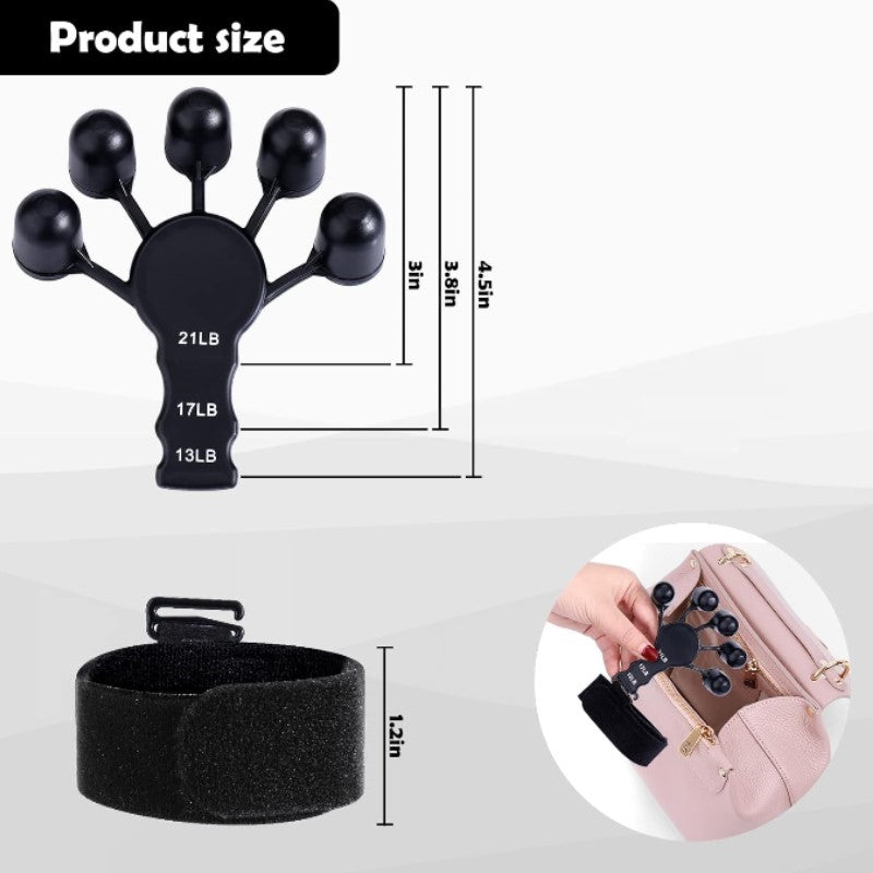 Grip Strength Trainer, Adjustable 3 Levels Finger Exerciser/ Hand Grip Strengthener