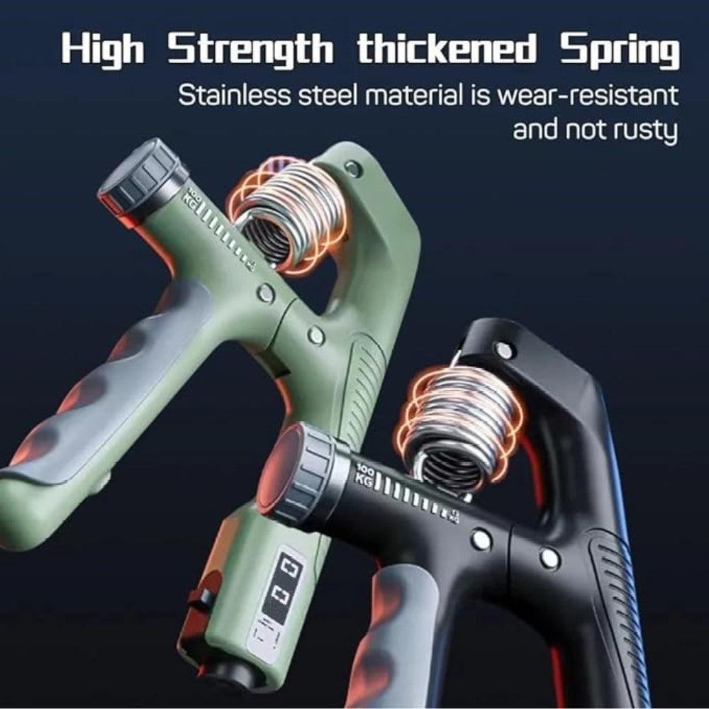 10-100kg Adjustable A Type Hand Gripper with Manual Reset Counter (2 Digits)