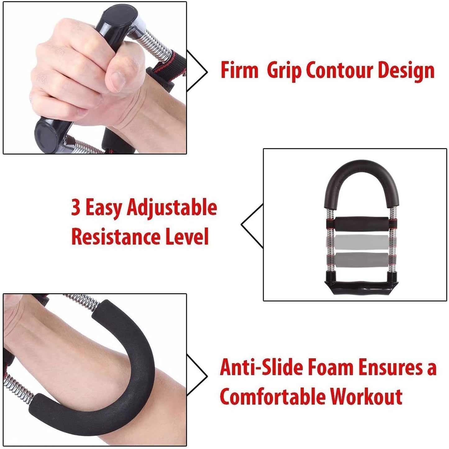 Adjustable resistance level Grip Strength, Forearm Grip Strength Training Device, Strengthen Strength, Wrist Training Device