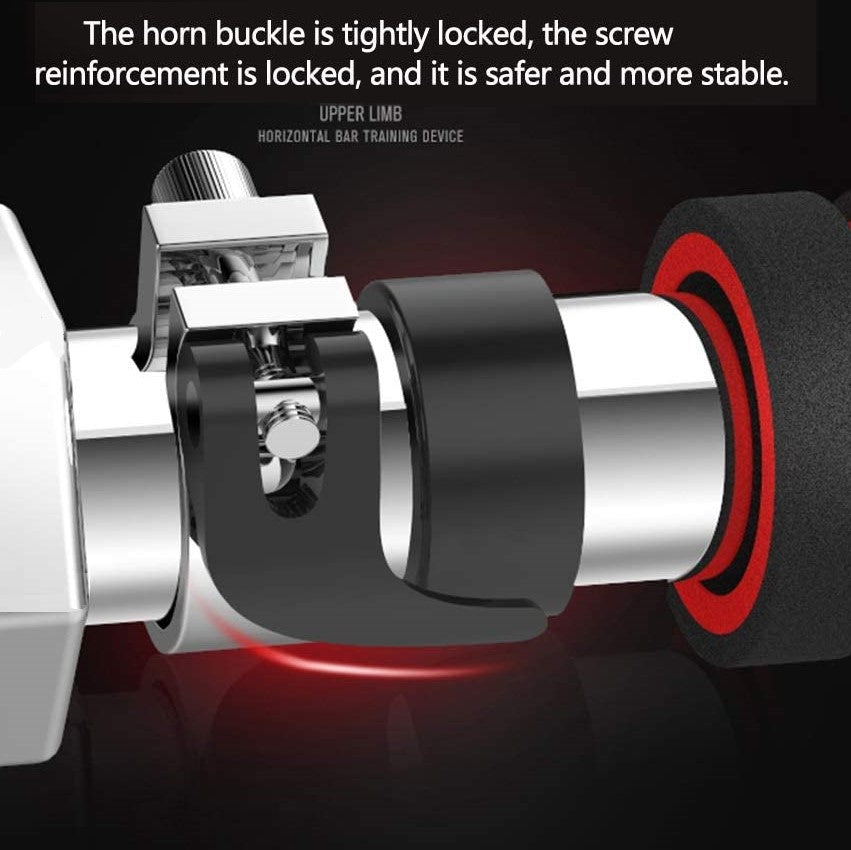 Adjustable Horizontal Pull Up /Chin up Bar with Safety Clip (Length 83cm-130cm)