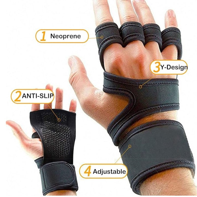 Half-Finger Gloves With Wrist Support