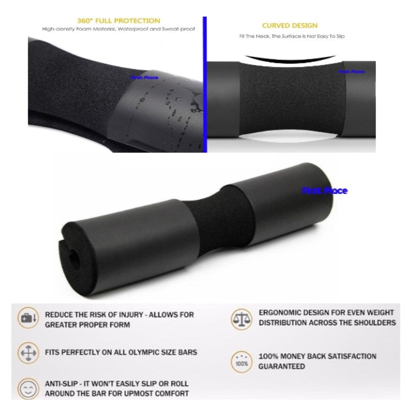 Shoulder Support/Weight Lifting Barbell Pad with belts