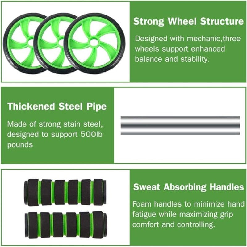 16cm triple wheels/ abdominal muscle wheel/ Abs Wheel