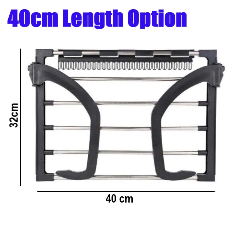 Foldable Stainless Steel Clothes Dryer Stand Cloth Drying Rack for Home, Balcony, and Window (59cm/40cm)