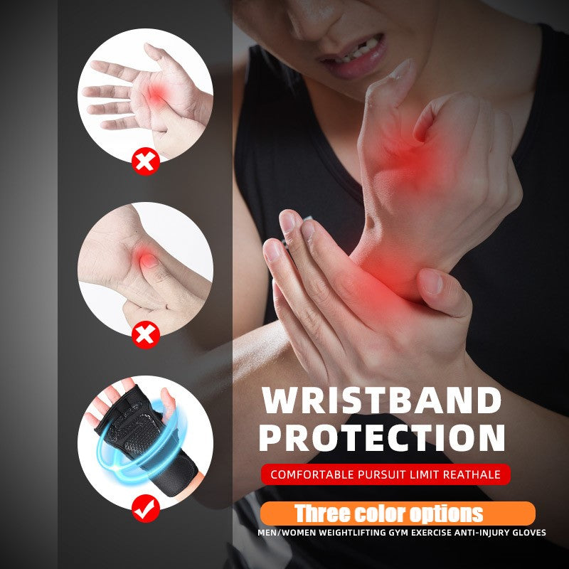 Half-Finger Gloves With Wrist Support