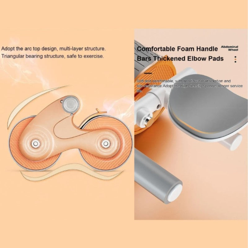 Anti-slip automatic rebound abdominal wheel/Rebound abs wheel with Elbow support