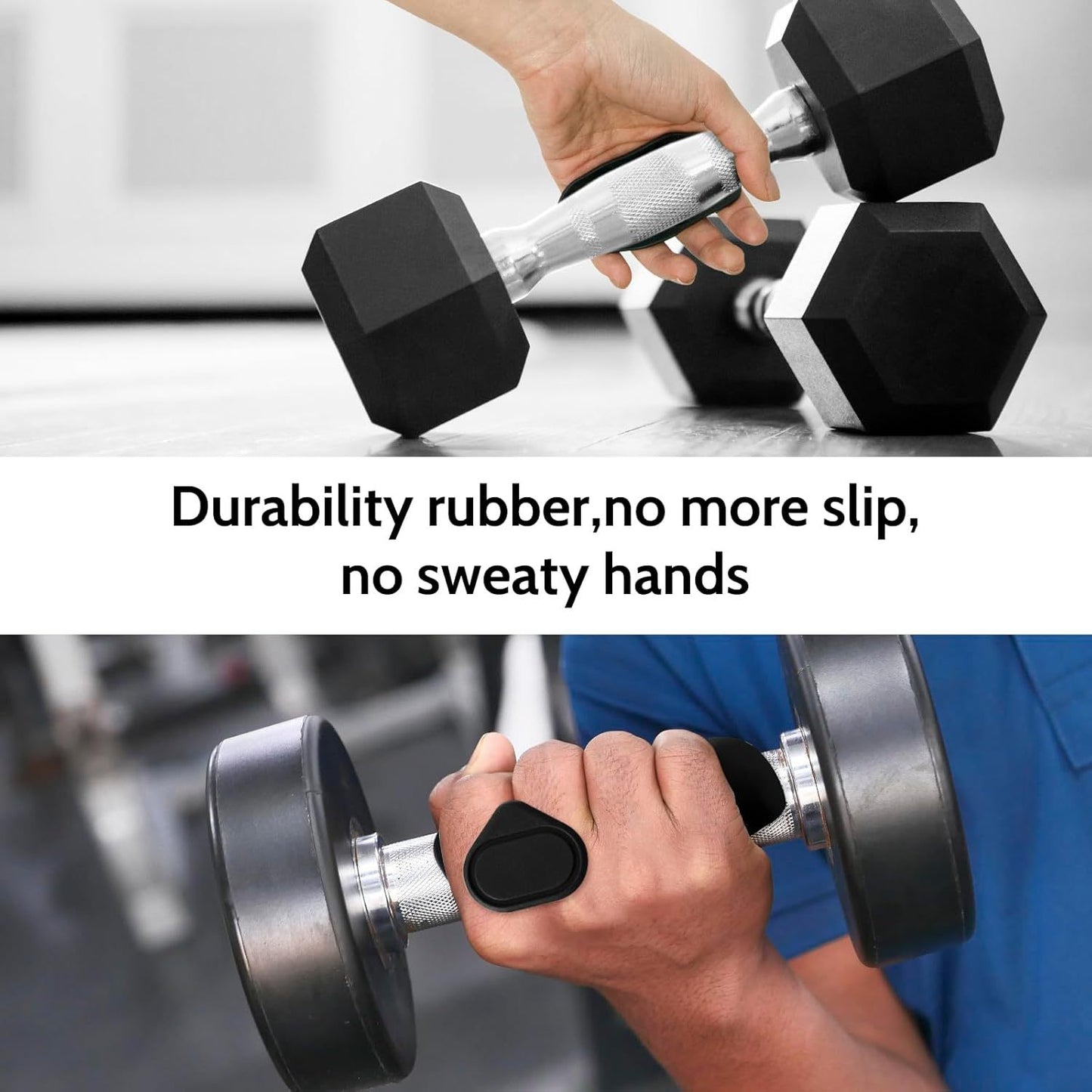 Anti-SLIP Exercise Grips/Silicone Non-Slip Fingerless Cross training Grips/Grip Strengthener