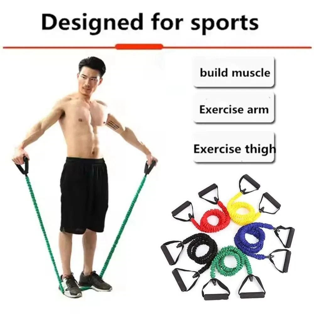 Resistance Band with Handles Yoga Pull Rope Elastic Fitness Exercise Tube Band