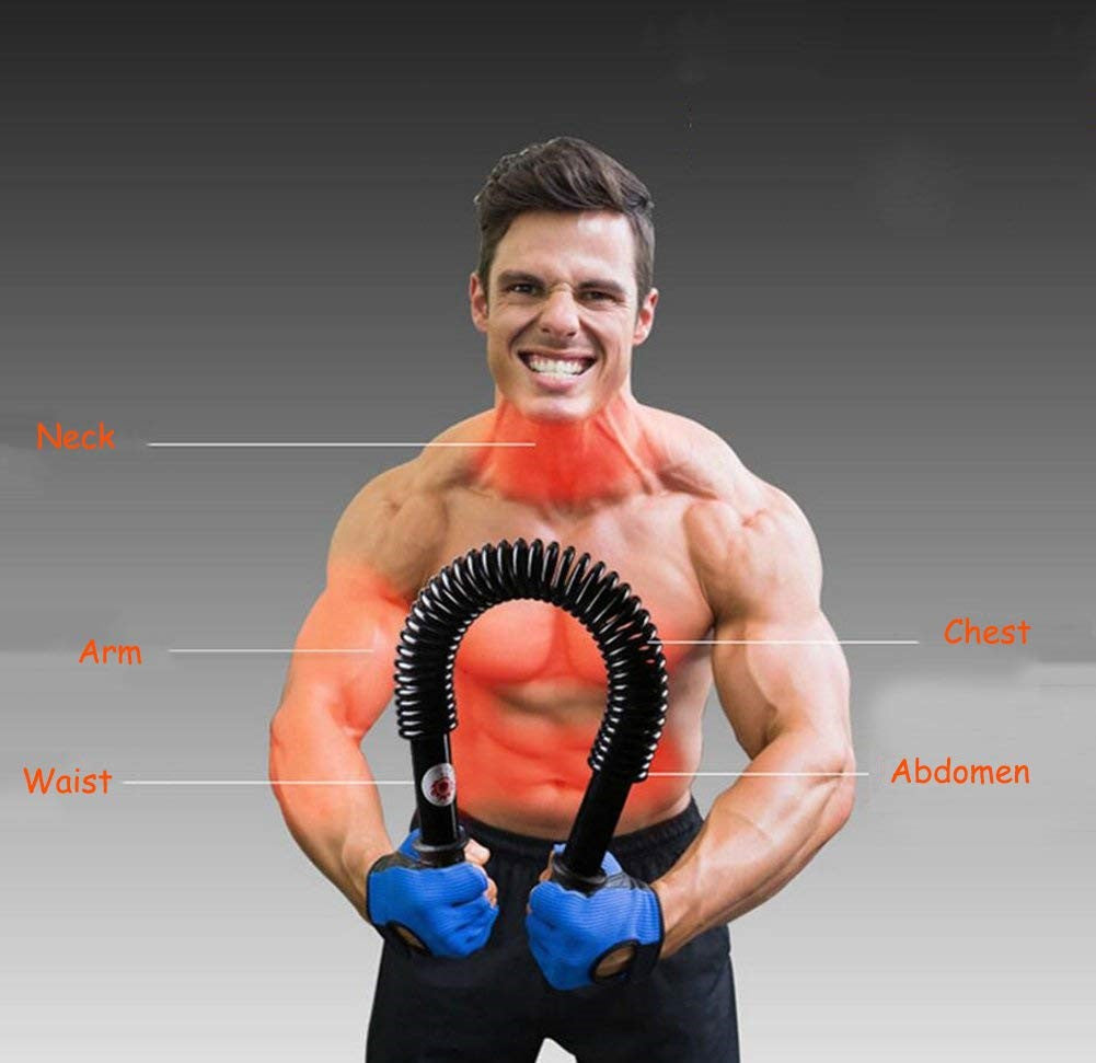 Heavy duty curl spring bar arm and upper body workout chest expander and power twister exercise bar