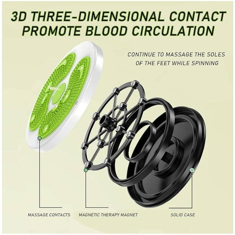 3D Massage Disc For Women's Abdominal Exercise With Magnetic Therapy, Waist-Twisting/Twisting Disk Magnetic Therapy Fitness Equipment Magnet Massage Waist Plate Fitness Equipment