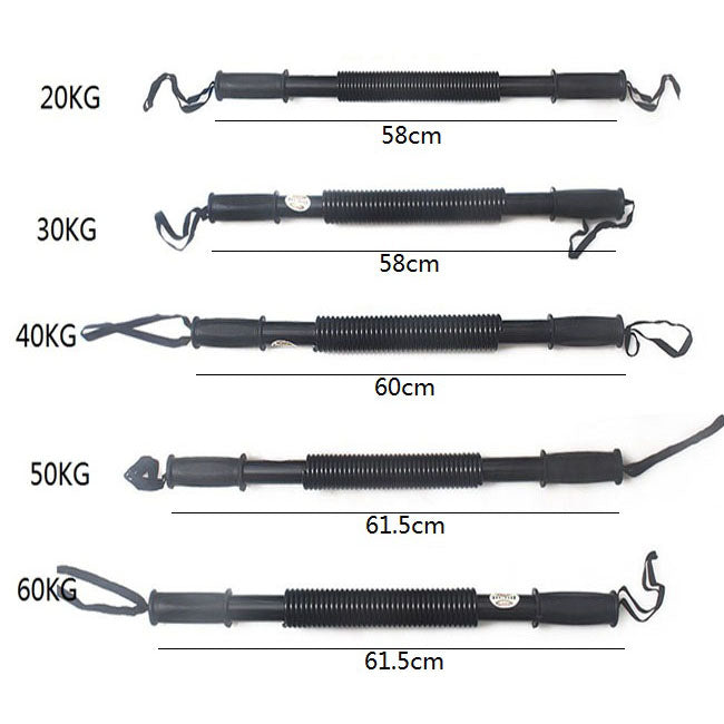 Heavy duty curl spring bar arm and upper body workout chest expander and power twister exercise bar