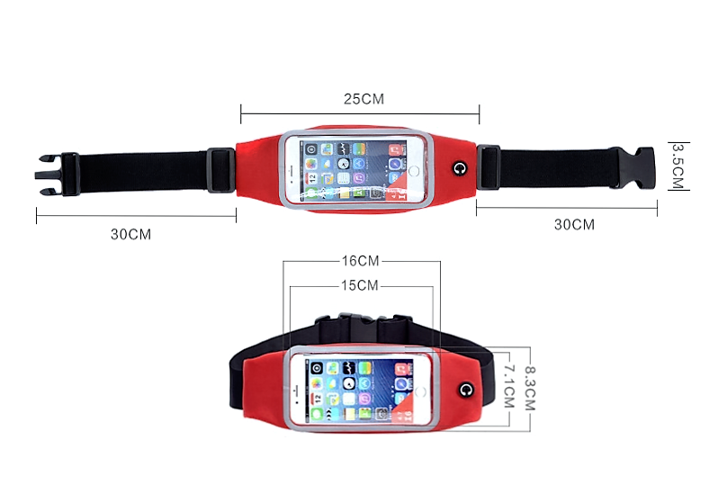Running Waist Pouch Bag with sensitive screen window