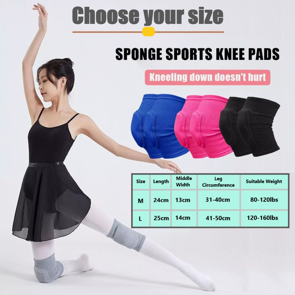 Soft Breathable Knee Brace with Pads/Knee Protective for Volleyball Football Dance Yoga Tennis Running Cycling Workout Climbing