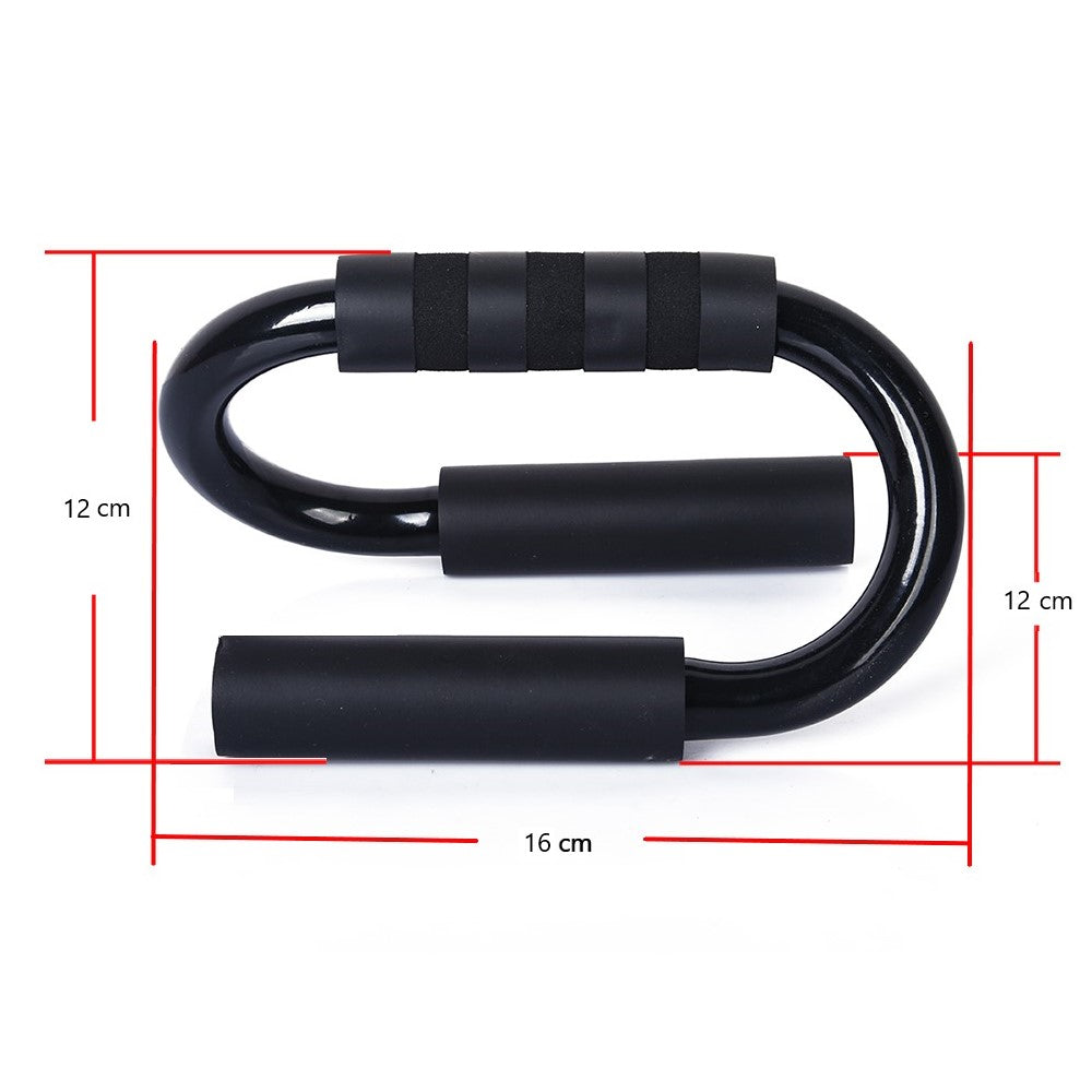 Push Up Bar Stand/ Press Up Bar Pair With Non-slip Foam Handle/Push-up Support Steel Chest Muscle Training Arm Muscles Exercise Training S-type Push-ups Home Fitness Equipment