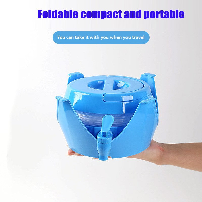 Drink Dispenser,  Beverage Dispenser with Spigot for Outdoor Party, Portable, Collapsible, Clear-Drink Jar Containers