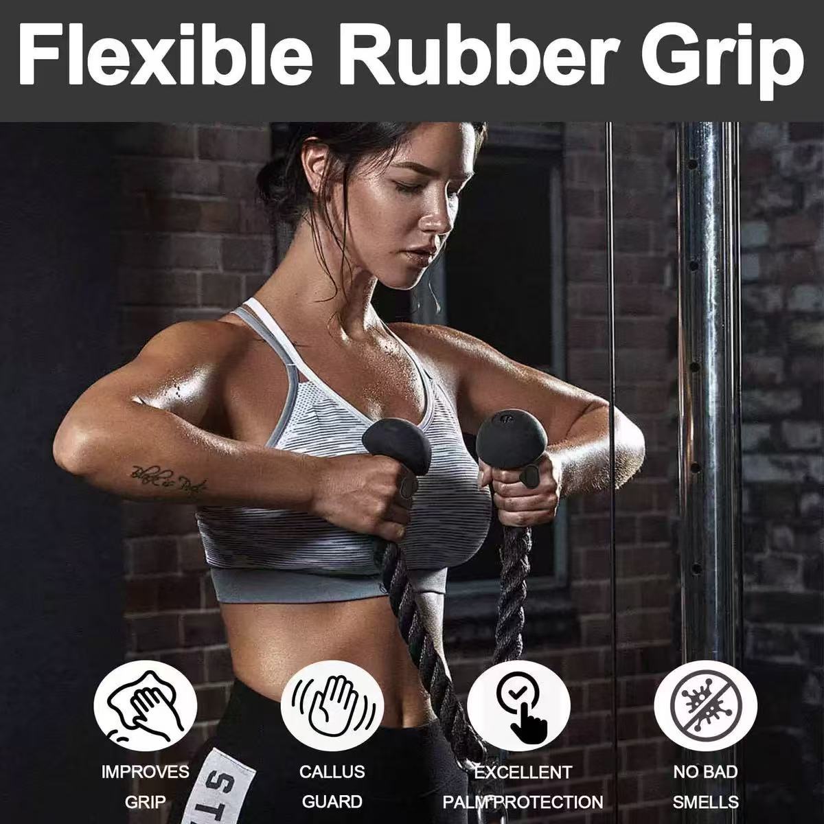 Anti-SLIP Exercise Grips/Silicone Non-Slip Fingerless Cross training Grips/Grip Strengthener