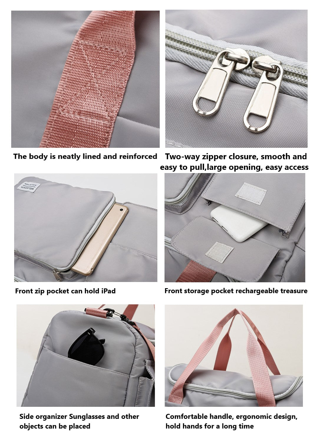 Large Capacity Travel Bag with Shoe Compartment and wet pocket/Unisex Sports Yoga Gym Fitness Training Shoulder Bag